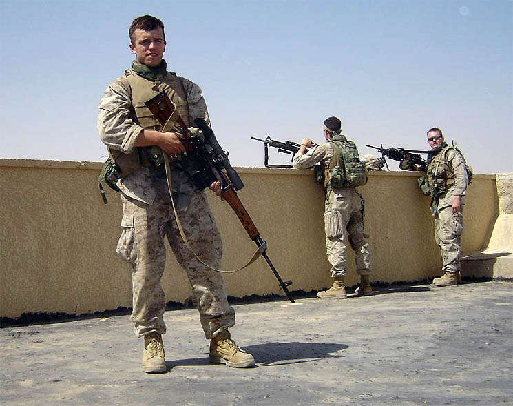 Marine with SVD on roof