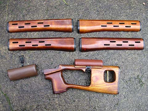 SVD wooden stock set