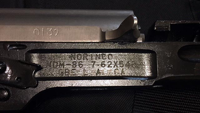 NDM-86 rifle with GBE import mark